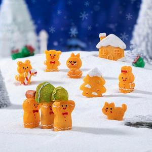 CHENXI - Nuevas Figuras Decorativas Navideñas en 3D de Resina, Mini Hombres de Jengibre, Animales, Adornos Navideños para Manualidades - Product Image 3