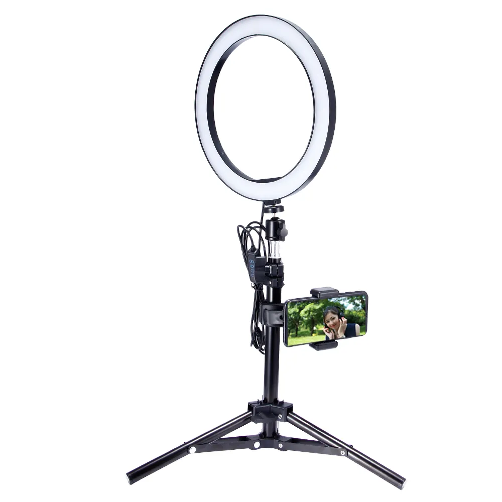 Set di illuminazione per studio fotografico selfie ring light luci a led foto per la registrazione video in streaming live