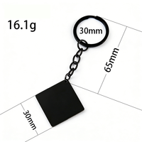 Porte-clés en métal en forme de losange Ywyougang, 4 couleurs, porte-clés carré en forme de losange pour gravure personnalisée, cadeau