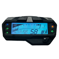 Compteur de vitesse numérique 12V pour moto, tachymètre 0-140 km/h, affichage LCD, jauge de remplacement pour Yamaha FZ-16 FZ 2.0, modification
