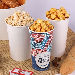 Gobelets à Popcorn Jetables 32 oz 64 oz 85 oz en Papier Kraft – Emballage Alimentaire à Emporter – Boîte Conteneur à Popcorn en Papier - Product Image 2