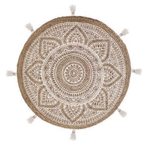 Alfombra de yute con estampado de diamantes. 78 - Product Image 1