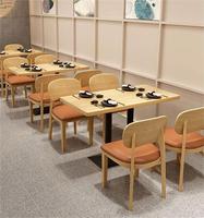 Ensemble de chaises de salle à manger modernes en cuir et en bois pour cafés, restaurants, villas