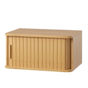 Boîte à pain en bambou Ruile, grande capacité, avec couvercle roulant, rangement sur comptoir, couleur bois naturel - Product Image 5