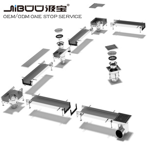 Drenajes de piso lineales de acero inoxidable de alta resistencia para cocina Planta de procesamiento de carne moderna Canalón de drenaje <span class=keywords><strong>industrial</strong></span> incluido - Product Image 3