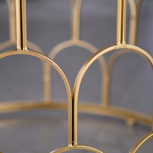 Bàn Trà Thủy Tinh Kiểu Bắc Âu, Bằng Đá Cẩm Thạch, Phòng Khách, Bàn Cà Phê Hiện Đại, Hình Tròn Bằng Vàng - Product Image 2