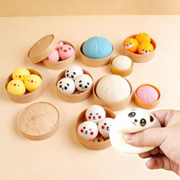 Juguetes Antiestrés de TPR con Forma de Bollo al Vapor, Juguetes Sensoriales para Aliviar la Ansiedad, Unisex, para Niños Mayores de 14 Años, Regalo para Fiestas Infantiles