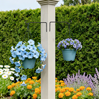 UIYICIL 4 Peças/Caixa Ganchos de Metal para Plantas de Parede e Teto - Suportes de 9,4 Polegadas para Cestas de Flores, Comedouros de Pássaros e Decoração Externa