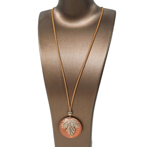 Conjunto de Joyería Bohemia, Collar y Aretes de Madera con Diseño de Flores en Bronce Antiguo, Moda Casual para Mujer 2024 - Product Image 5