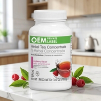 Capsules de thé aux herbes OEM pour la beauté, favorisant le métabolisme, saveur framboise, 120 capsules végétales OEM/ODM