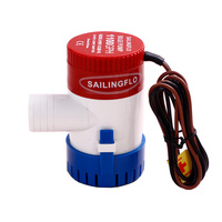 Pompe de cale marine submersible à faible pression 12V CC 1100GPH avec impeller, pour petits bateaux, non automatique, avec une hauteur de refoulement maximale de 4 mètres