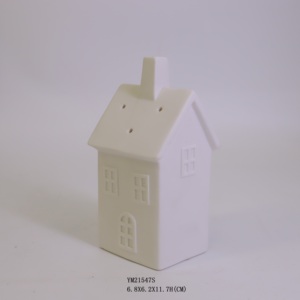 Nuevo diseño de quemador de vela de cerámica iluminado Casa de porcelana de Navidad - Product Image 5