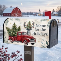 Housse de protection décorative pour boîte aux lettres de Noël, motif sapin blanc, prix d'usine