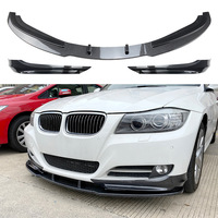 Spoiler Bibir Bumper Depan ABS Hitam Gloss untuk BMW E90 E91 LCI 320i 2009-2012 Splitter Depan Aero Body Kit Upgrade