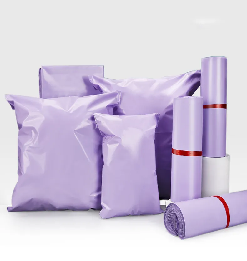 Poly Mailing Envelopes Strong Adhesive Purple Mail Bag Packaging Shipping Thin Cheap Clothing Courier Pouch Waterproof