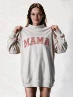 Sweat-shirt à col montant pour femme, longueur allongée, logo brodé personnalisé, streetwear, pull-over