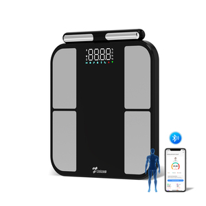 <span class=keywords><strong>Báscula</strong></span> inteligente de <span class=keywords><strong>bioimpedancia</strong></span> única Electrodos de contacto de 8 puntos Pantalla LED de vidrio templado de alta precisión <span class=keywords><strong>Báscula</strong></span> de grasa corporal - Product Image 1