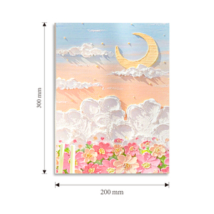 Çocuk el yapımı krem hilal Bay DIY doku boyama yağlıboya kuvars kum malzeme paketi ile - Product Image 2