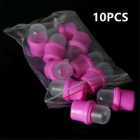 Lot de 10 clips en silicone rose pour retirer le vernis à ongles en gel UV, pour doigts et orteils, outil de manucure, vente chaude