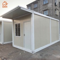 Maison conteneur préfabriquée portable et démontable de 20 pieds avec panneaux sandwich et structure en acier, idéale pour le bureau d'un camp minier