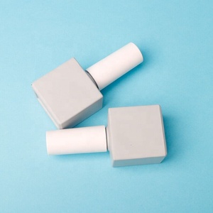 Square 18ml <strong>Nail</strong> <strong>Gel</strong> Polish Empty Glass Bottle with Cap and Brush - Product Image 1