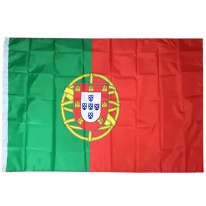 도매 3x5 Ft 세계의 큰 국기 포르투갈 플래그 스크린 인쇄 폴리 에스터 국가 포르투갈 플래그