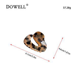Clip de tiburón de tamaño mediano <span class=keywords><strong>irregular</strong></span> de material de acetato Dowell con un diseño de captura de pelo en forma de círculo - Product Image 2