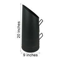 Porte-outils pour foyer en métal thermolaqué de 7,5 gallons pour charbon de bois