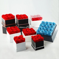 Tête de rose naturelle préservée dans un coffret cadeau, cadeau de la Saint-Valentin, cadeaux de mariage, fête des mères, vente en gros personnalisée, fourniture d'usine