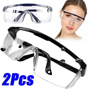 Lunettes de sécurité anti-éclaboussures, 2 pièces, lunettes de protection pour les yeux, lunettes de laboratoire, lunettes de protection industrielles anti-vent et anti-poussière, lunettes de cyclisme - Product Image 1