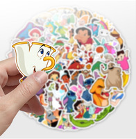 50 Stück Kinder Cartoon Anime Graffiti Aufkleber für Notizbuch Wasserbecher TV-Charakter Aufkleber 90er Jahre Cartoon Sticker