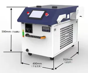 Mesin pembersih cat Laser 2KW 3 In 1, mesin las serat Laser Penghilang cat