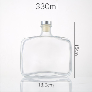 Chai Khuếch Tán Hương Liệu Phẳng 330Ml Sang Trọng Tùy Chỉnh Chai Khuếch Tán Nước Hoa Sậy Thủy Tinh Màu Hổ Phách Rỗng - Product Image 3