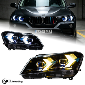 Kit de phares LED modifiés pour BMW X3 F25 2010-2013, style flèche, double couleur, projecteur LED DRL, clignotants séquentiels - Product Image 2
