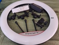 Offre Spéciale Lampe Annulaire LJJ45, Lumière LED Professionnelle 4800-5200K de 18 Pouces avec Trépied de 2,1 M et Télécommande