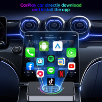 Adaptador Inalámbrico Portátil Fuallwin AI Box para Coches Android con Carplay, Netflix, YouTube y Transmisión de Video