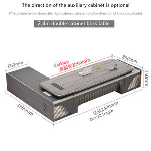 Scrivania-Mesa de escritorio para jefe de escritorio ejecutivo, mesa de escritorio de lujo, jefe de escritorio para oficina, escritorio de lujo, para oficina, a la venta, al por mayor - Product Image 4