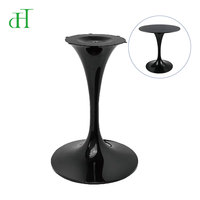 Pied de table de salle à manger d'extérieur DIHAO, design moderne en fer et ABS, forme tulipe arrondie, hauteur réglable, solide, installation facile, pour maison, bar, hôtel