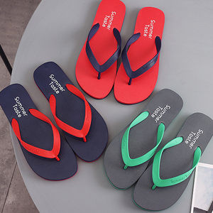 Infradito di Lusso da <span class=keywords><strong>Uomo</strong></span> Rosse a Punta Aperta Antiscivolo da Interno/Esterno per le Stagioni <span class=keywords><strong>Estive</strong></span> e Invernali - Product Image 1