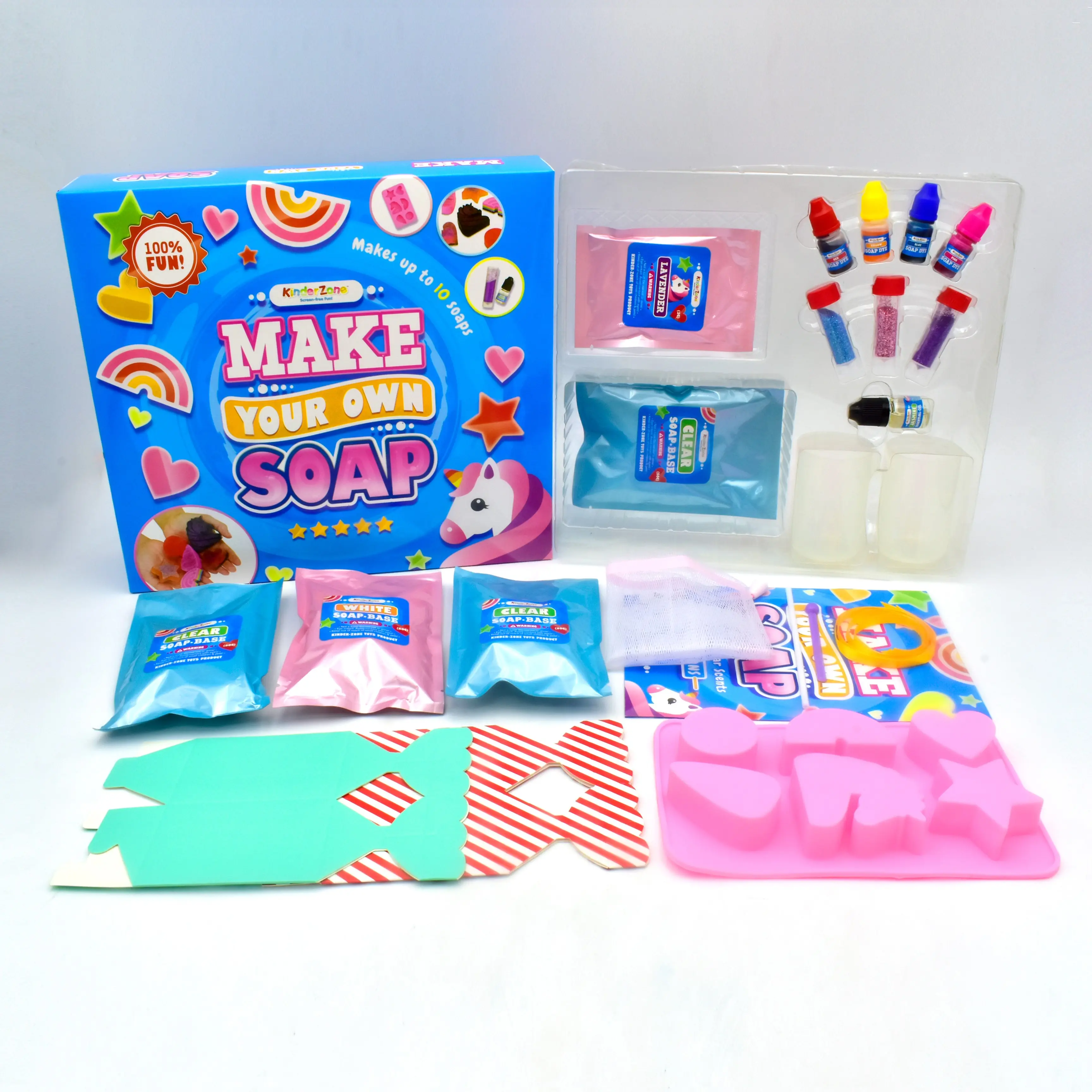 Girls' Love Unicorn Kids DIY Soap Toys Manufacturer Easy-Operating Children-friendly Science Kit Soap Making Kit