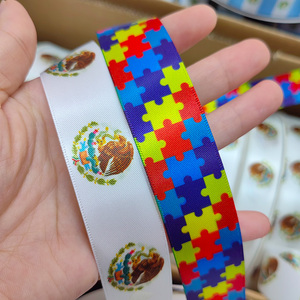 Cinta de Raso para Concienciación sobre el <span class=keywords><strong>Autismo</strong></span>, 7/8 Pulgadas, con Logotipo, Ecológica, al por Mayor - Product Image 4