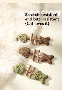 Giocattolo Dentale per Gatti con Erba Gatta, Bastoncino da Masticare a Forma di Pesce Grigliato, Giocattolo Naturale per l'Auto-Intrattenimento Felino - Product Image 3
