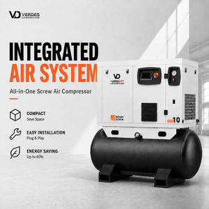 VERDES Industrial 7.5 11 15 37kw 8 10 16 20 bar 4 in 1 Rotary Screw air Compresor air Compressor Screw Compressor De Ar <b>Machine</b> - Product Image 1