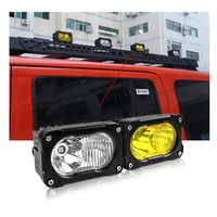 2 Paires de Feux LED Ambrés 20W 3 Pouces, Feux de Conduite Jaune Blanc, Feux Latéraux de Pare-chocs LED