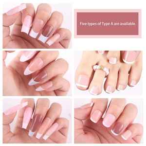 Classique 9 couleurs/boîte Style français doigt et <span class=keywords><strong>pied</strong></span> ongles conseils conception marque privée réutilisable étanche presse sur les ongles - Product Image 2