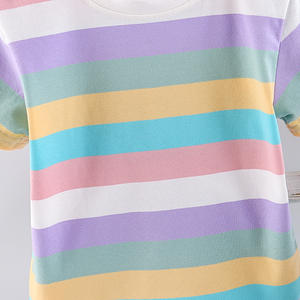 Nuevos Trajes de Verano a Rayas Personalizados Coreanos de Primera Calidad, Hermosos Trajes de Algodón de Diseñador para Niñas - Product Image 5