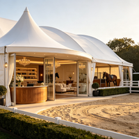 Tente de réception VIP de luxe en aluminium pour événements équestres et clubs d'équitation
