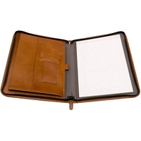 Carpeta Portafolio de Cuero A4, Bloc de Escritura, Carpeta de Presentación Empresarial, Portafolio Negro