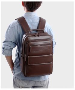 Wholesale Luxury Business PU Leather Waterproof Anti-Theft Laptop <b>Backpack</b> with USB Port High Quality School Travel Unisex - Product Image 6