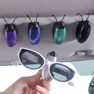 <b>Car</b> Sunglasses <b>Clip</b> Sun Visor Mount Eyeglasses Holder Multi Functional Storage Organizer For Rearview Mirror - Product Image 1